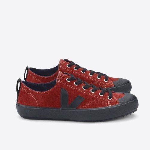 Veja Nova Suede Rouille Mens Trainers Maroon UK 96754